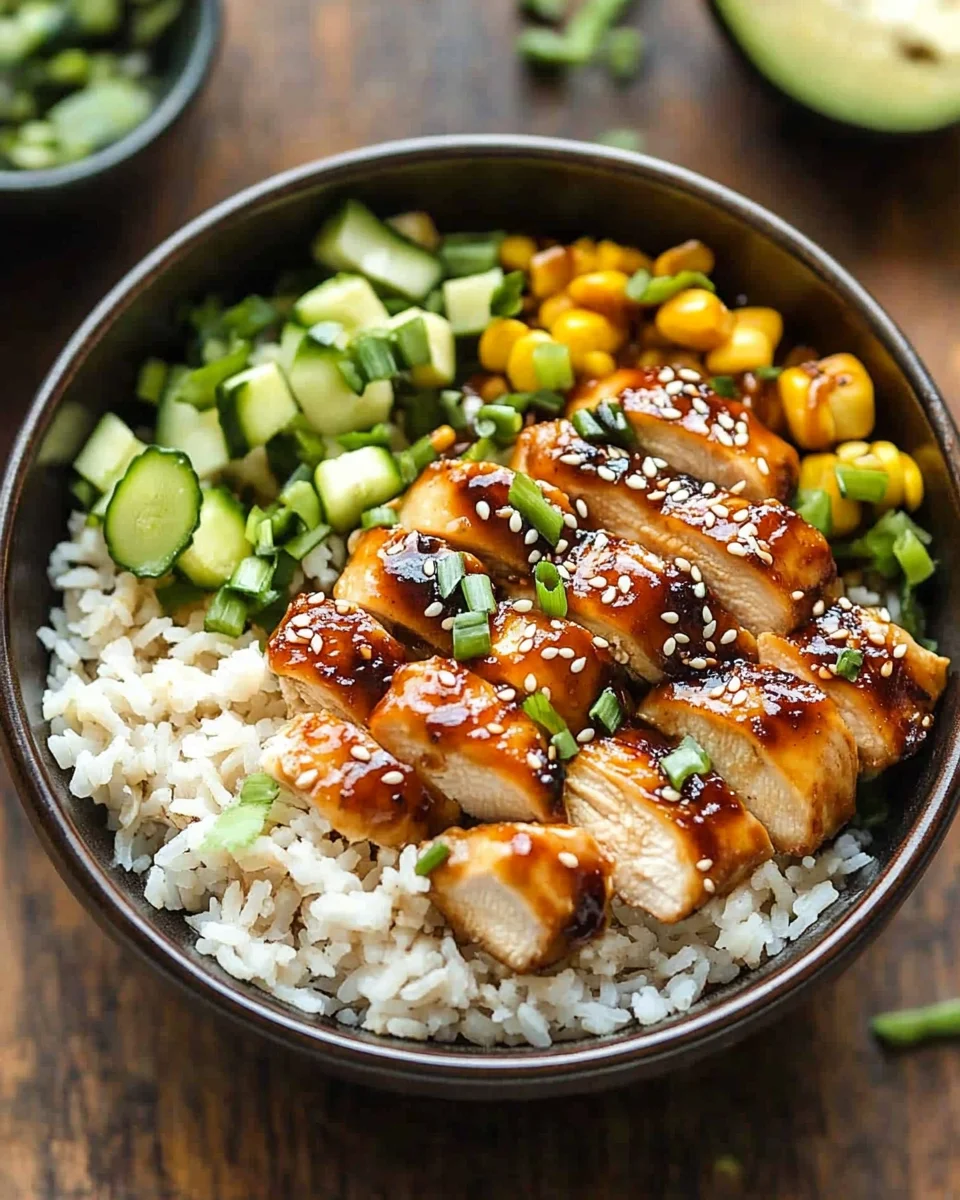 Honey BBQ Chicken Rice Bowl