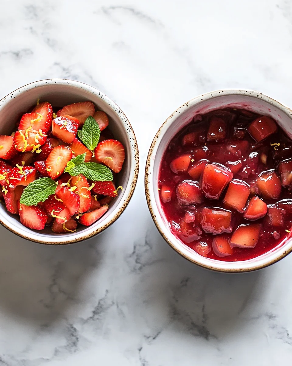 Strawberry Rhubarb Pie Filling (2 Ways: No-Cook and Easy 5 Minute Cooked Recipe)