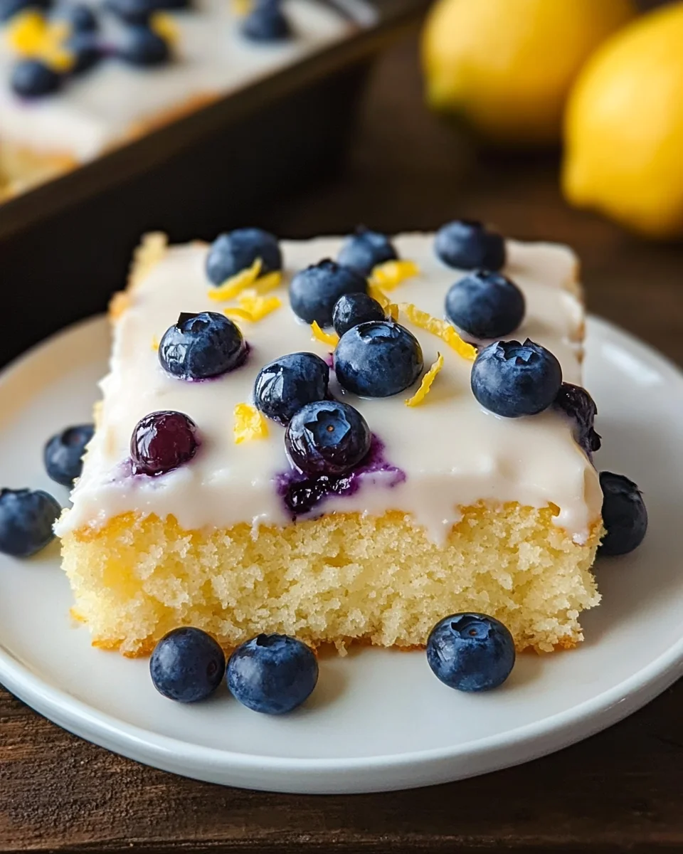 Lemon Blueberry Sheet Cake