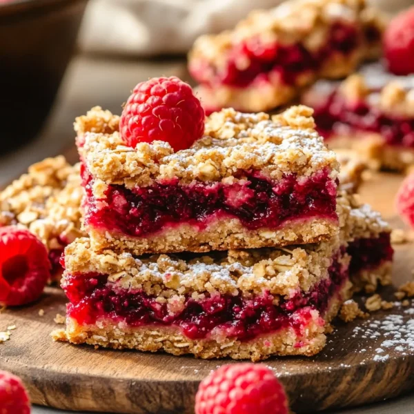 Raspberry Oatmeal Crumble Bars
