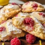 Ridiculously Easy Lemon Raspberry Scones