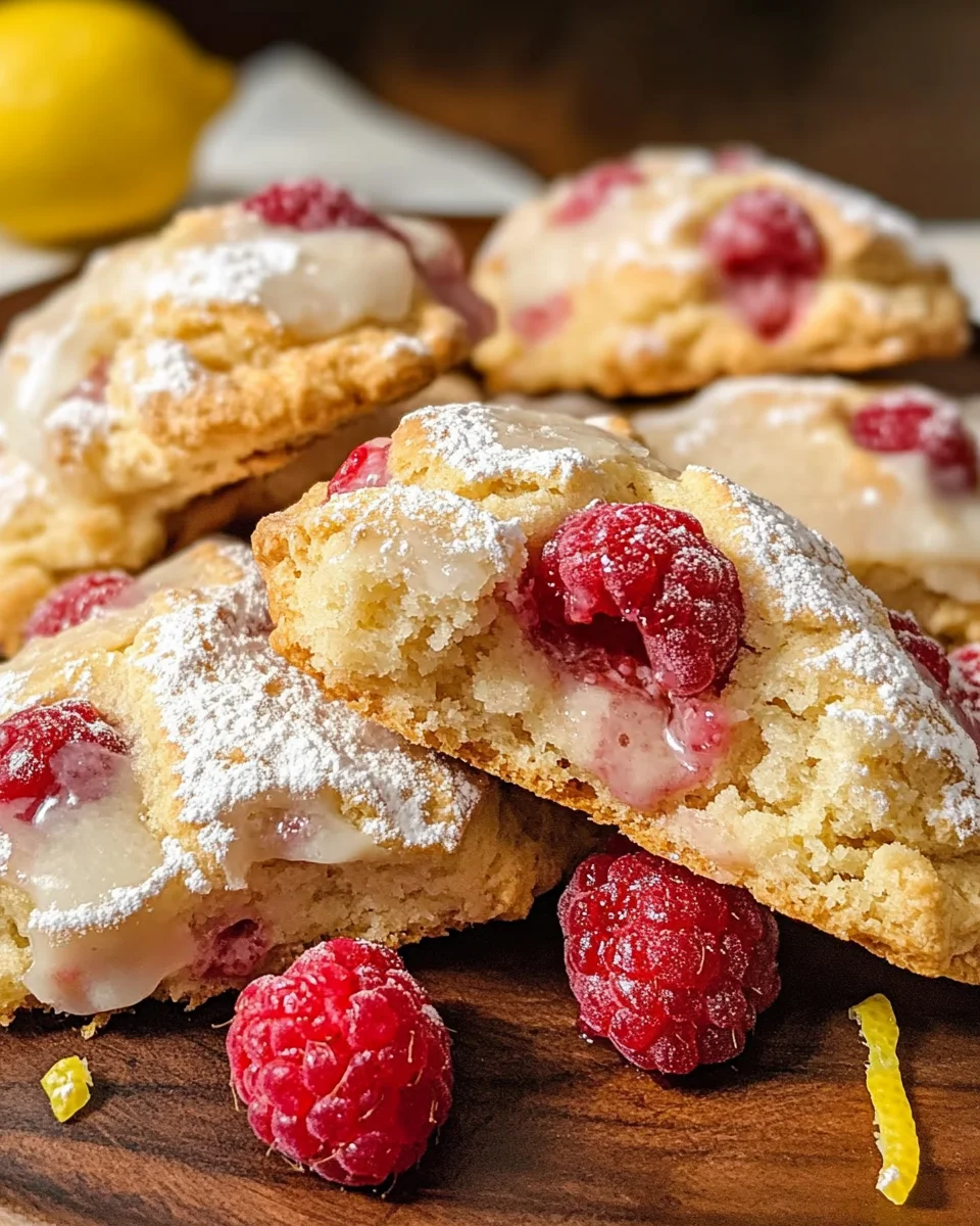 Ridiculously Easy Lemon Raspberry Scones