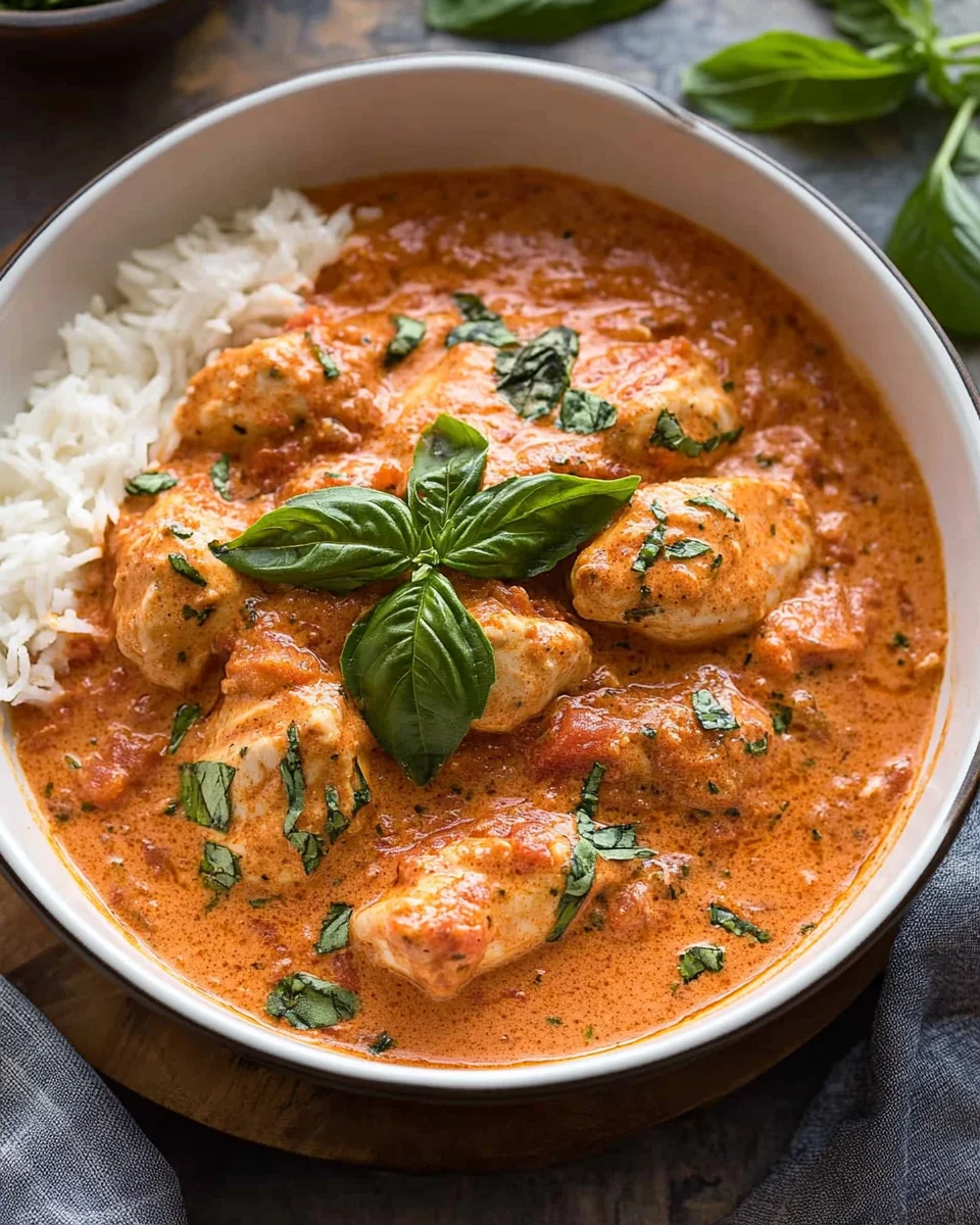 Slow Cooker Creamy Tomato Basil Chicken