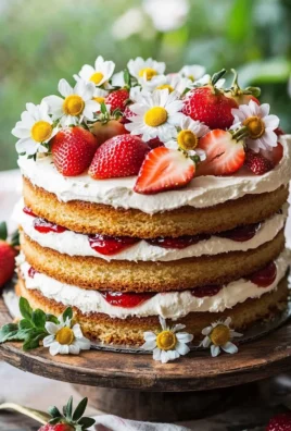 Strawberry Chamomile Naked Cake