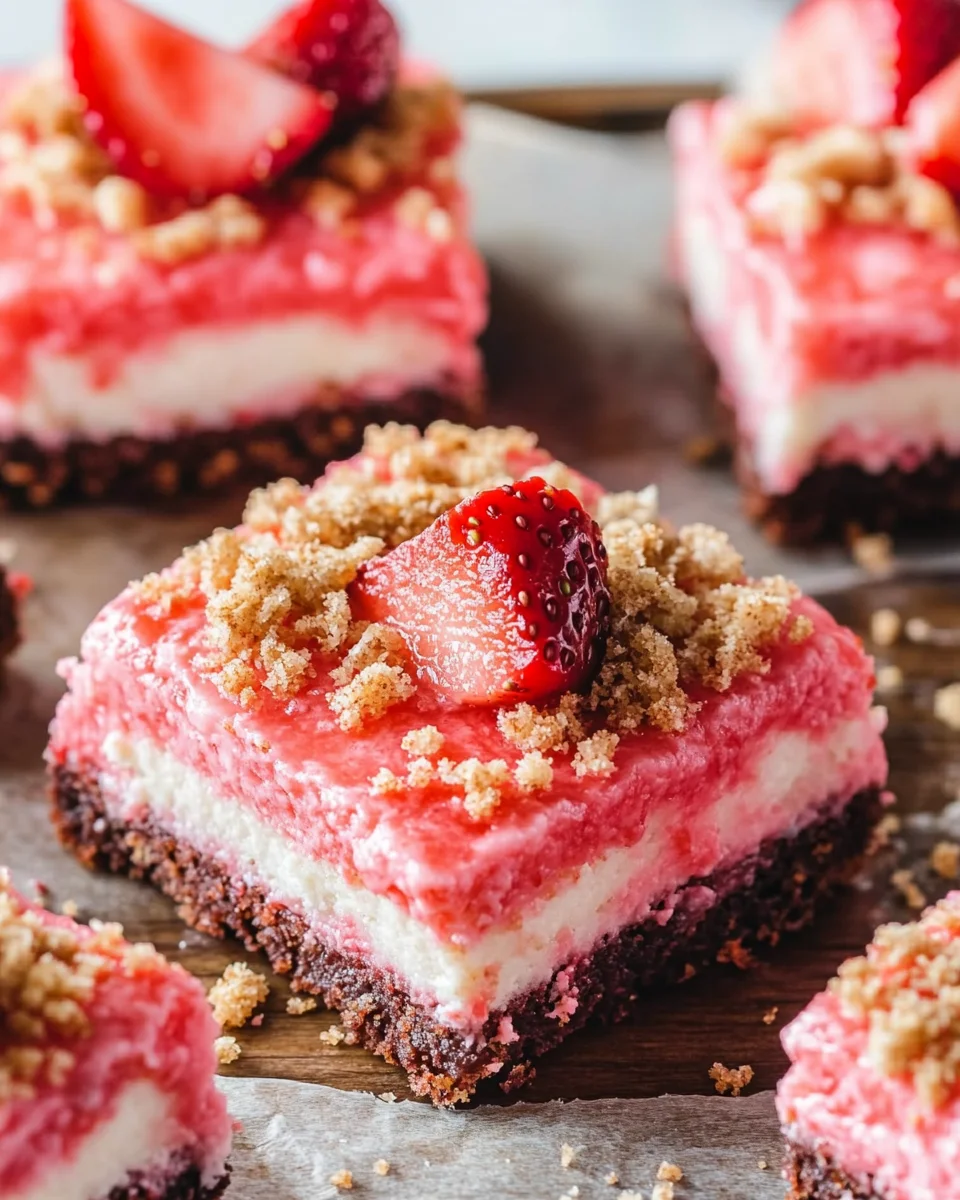 Strawberry Shortcake Brownies