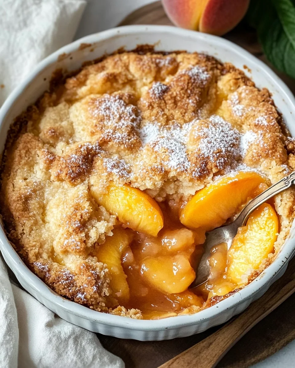 The Easiest Southern Peach Cobbler