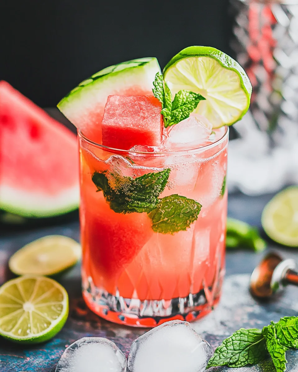 Watermelon Mint Mojito Mocktail