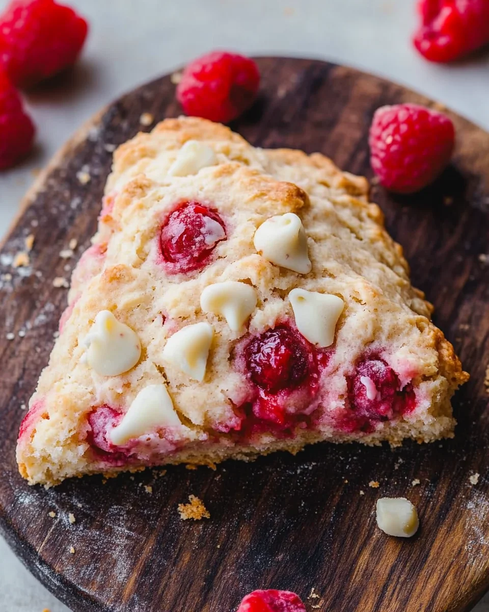 White Chocolate Raspberry Scones