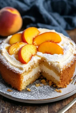 Best Peach Cake with Brown Sugar Frosting