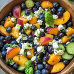 Blueberry Peach Feta Salad
