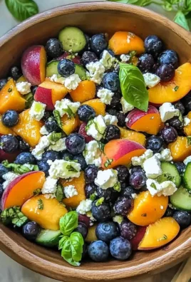 Blueberry Peach Feta Salad