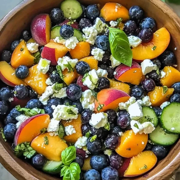 Blueberry Peach Feta Salad
