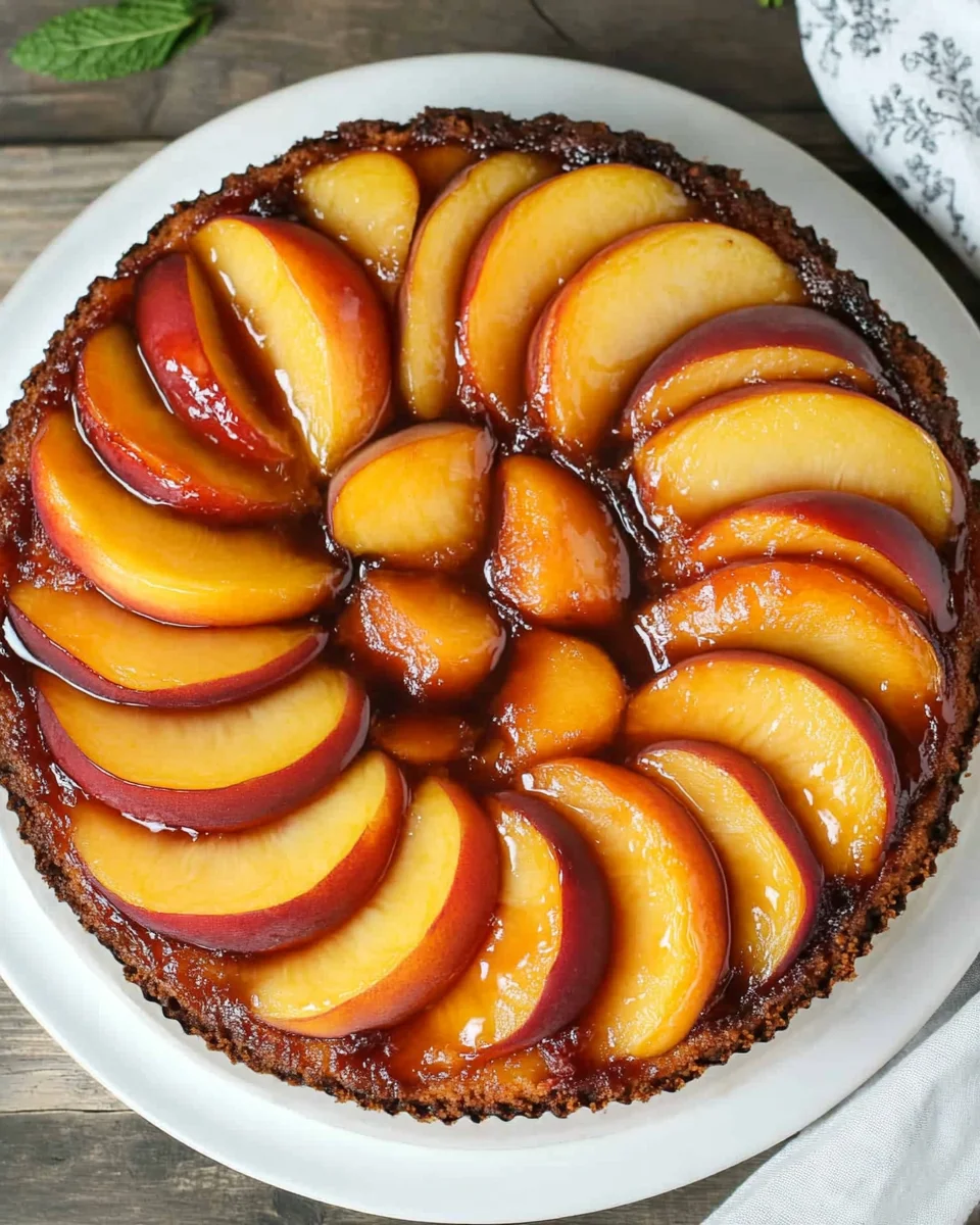 Bourbon Peach Upside-Down Cake