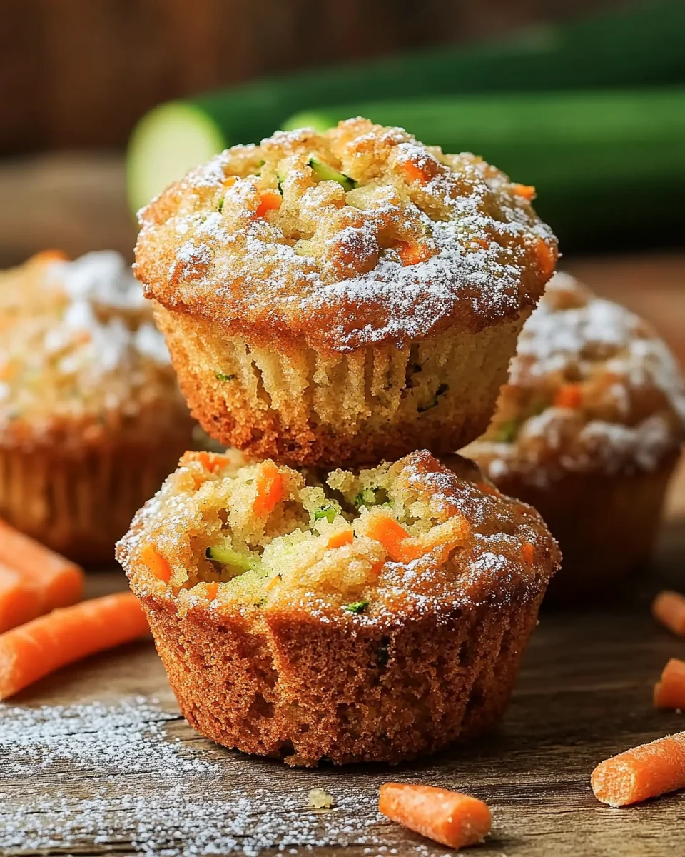 Carrot Cake Zucchini Muffins