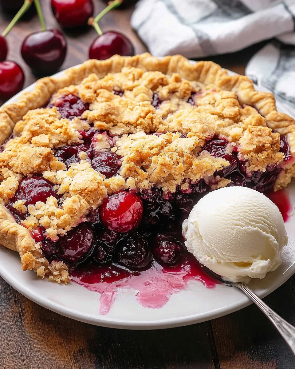 Cherry Crumble Pie