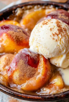 Cinnamon Sugar Baked Peaches