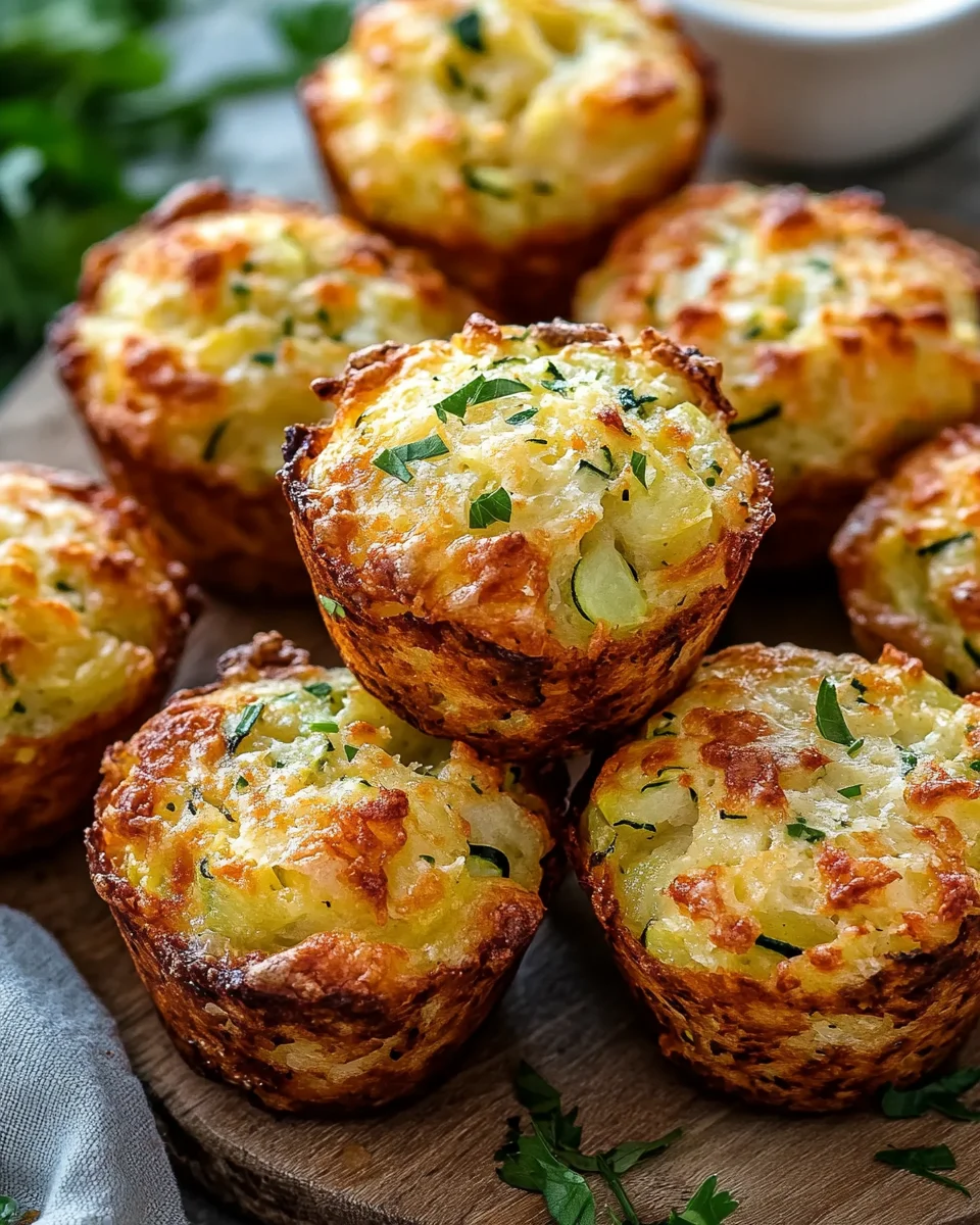 Crispy Parmesan Zucchini Potato Muffins