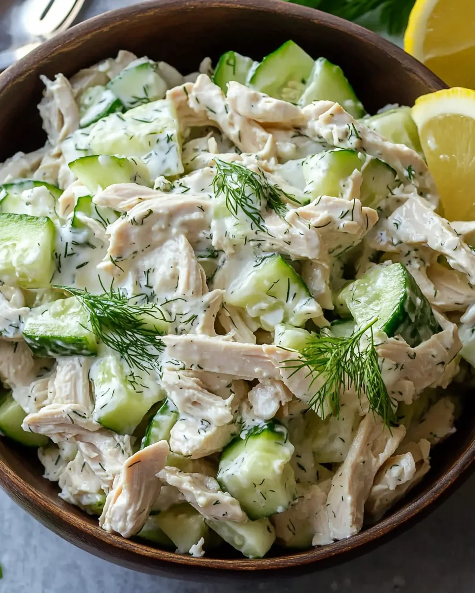 Cucumber Dill Rotisserie Chicken Salad