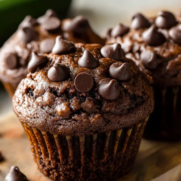 Double Chocolate Zucchini Muffins