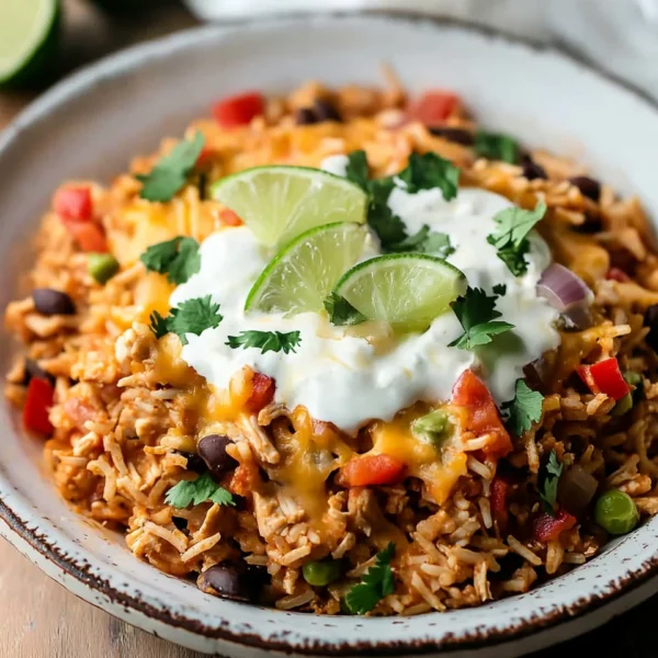 Easy Chicken Burrito Casserole
