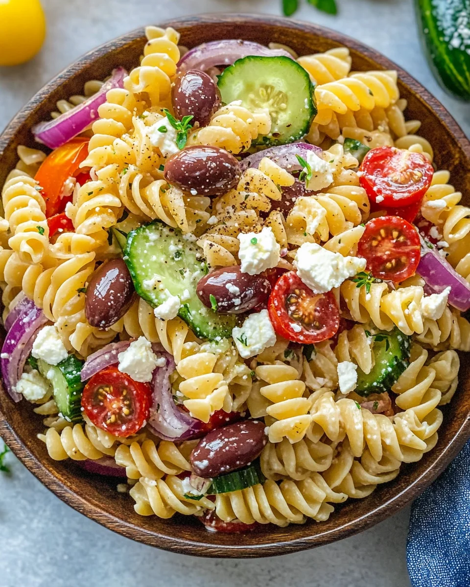 Easy Greek Pasta Salad