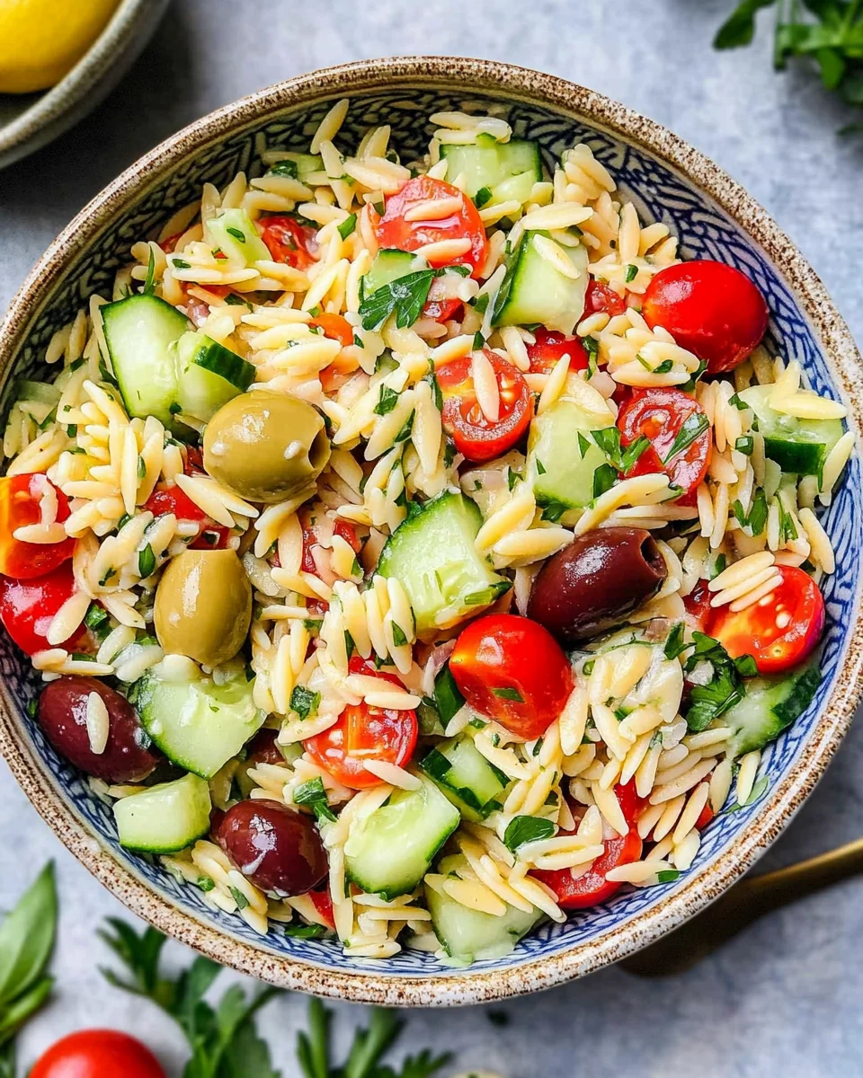Easy Orzo Pasta Salad