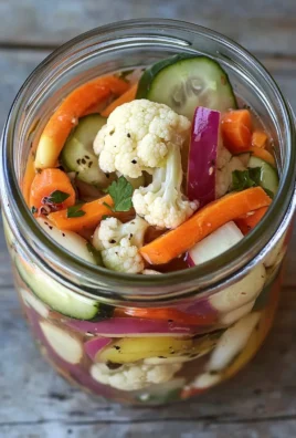Easy Refrigerator Pickled Vegetables Recipe - Quick & Tangy!