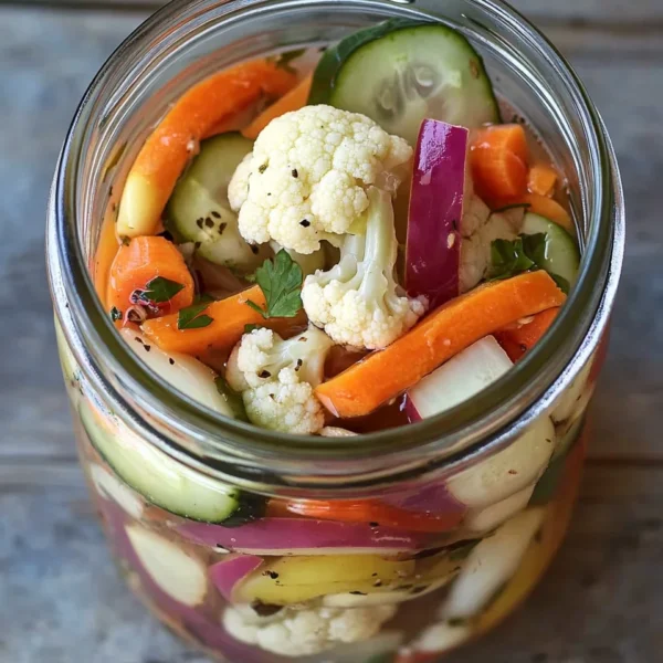 Easy Refrigerator Pickled Vegetables Recipe - Quick & Tangy!