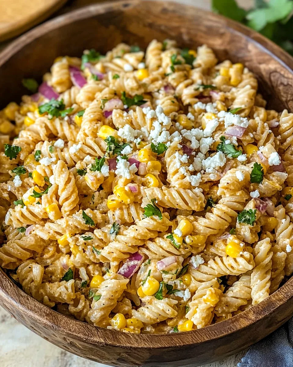 Elote Pasta Salad Recipe (Mexican Street Corn)