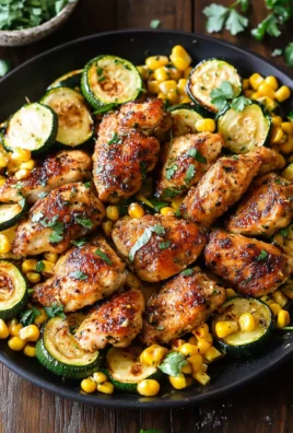 Garlic Butter Chicken with Zucchini and Corn - One-Pan, 30-Minute Meal