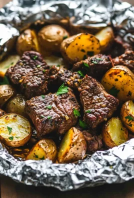 Garlic Butter Steak and Potato Foil Packets