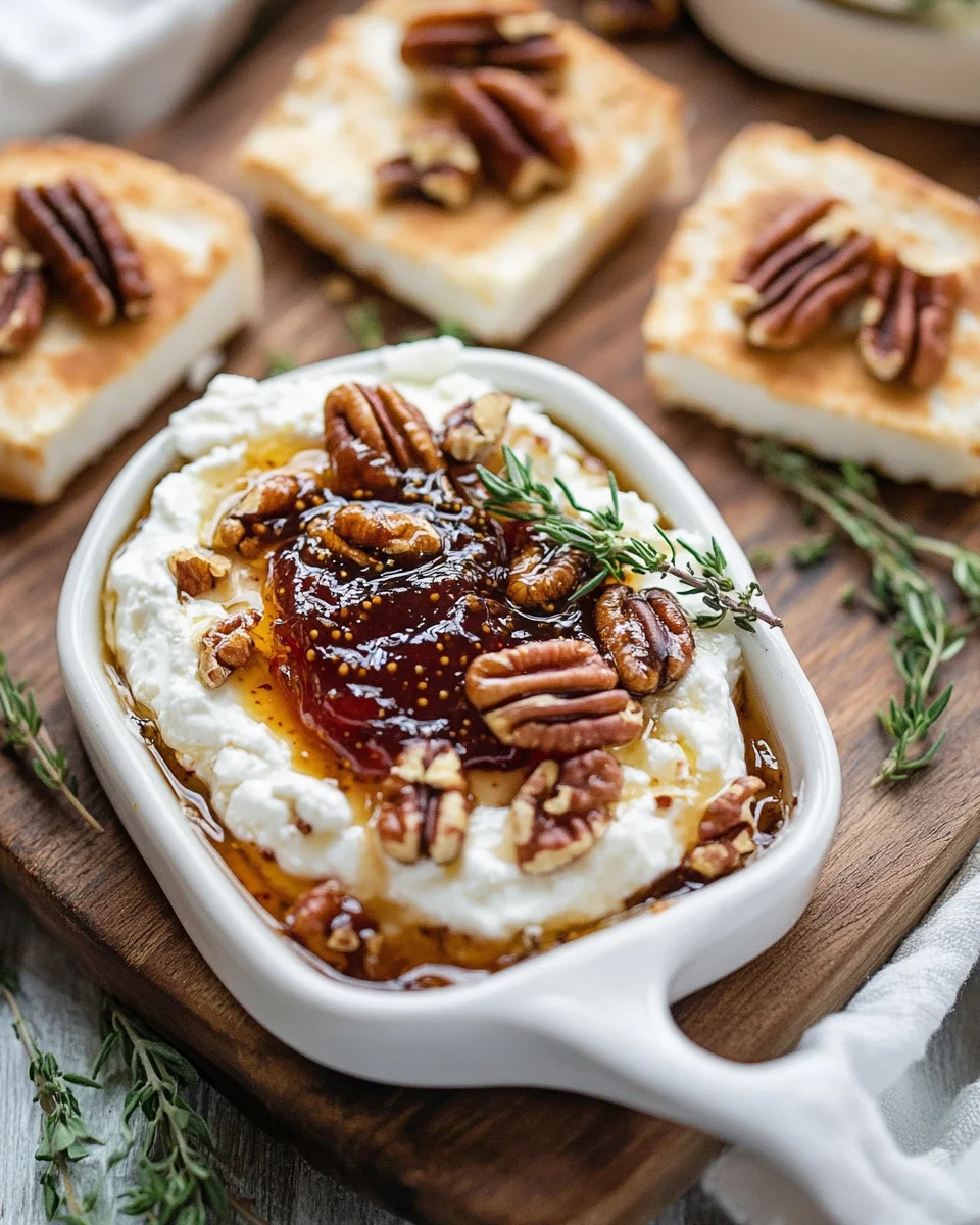 Goat Cheese Appetizer with Fig Jam and Pecans