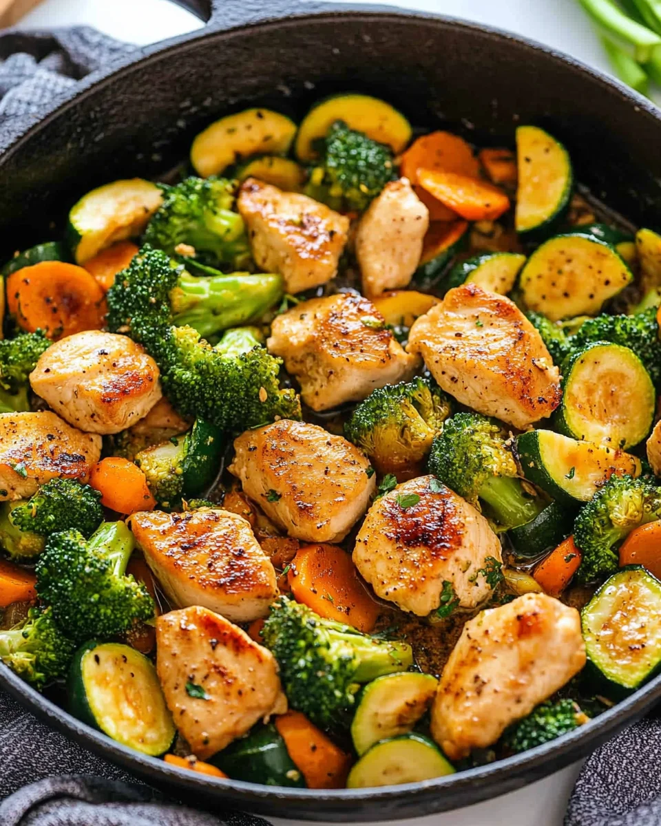 Healthy Chicken and Vegetables Skillet