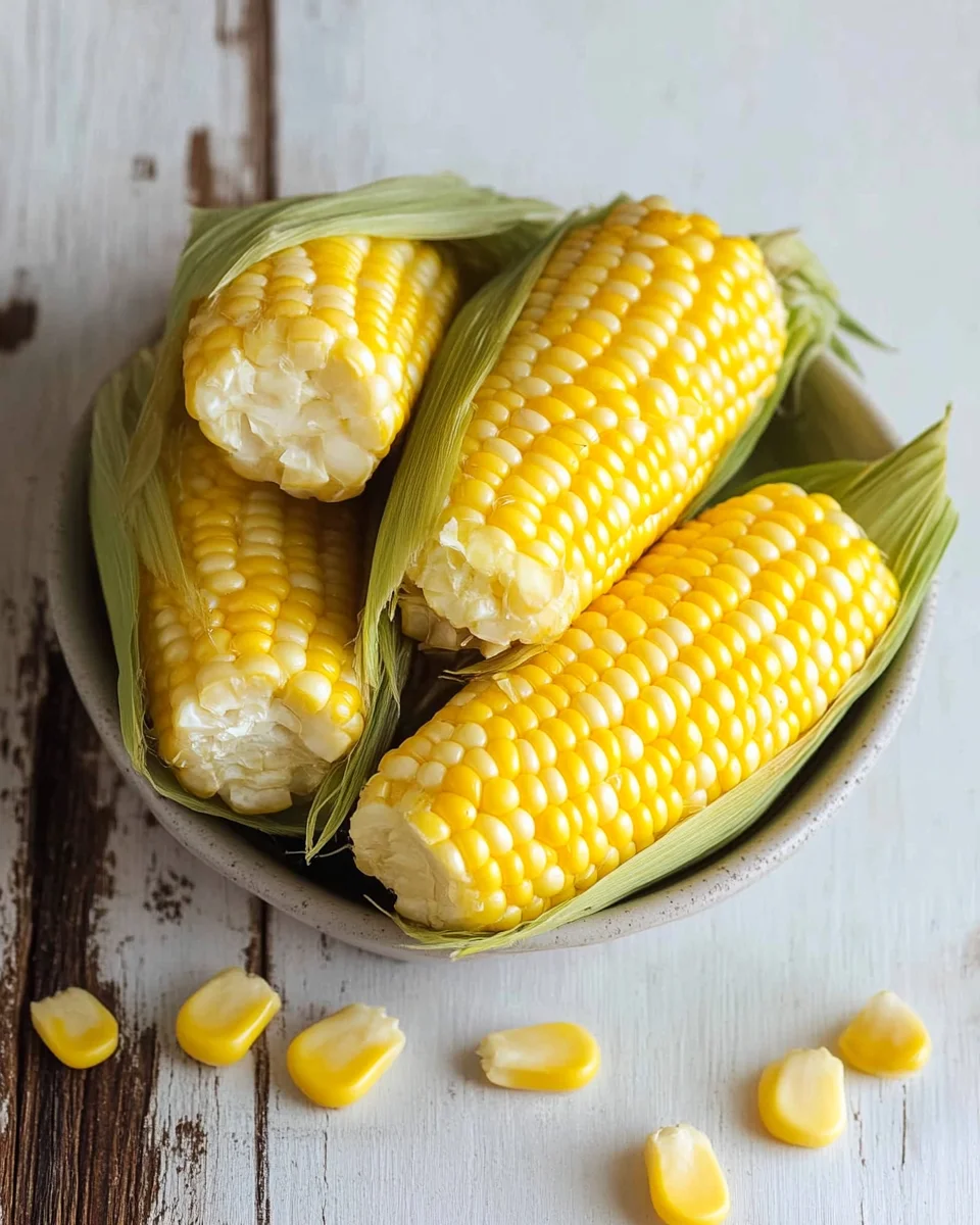 Microwave Corn on the Cob in Husk