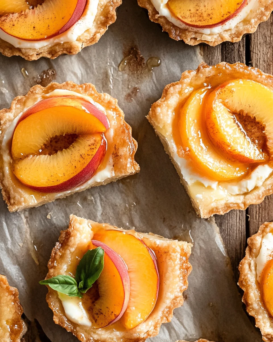 Mini Peach and Cream Cheese Tarts