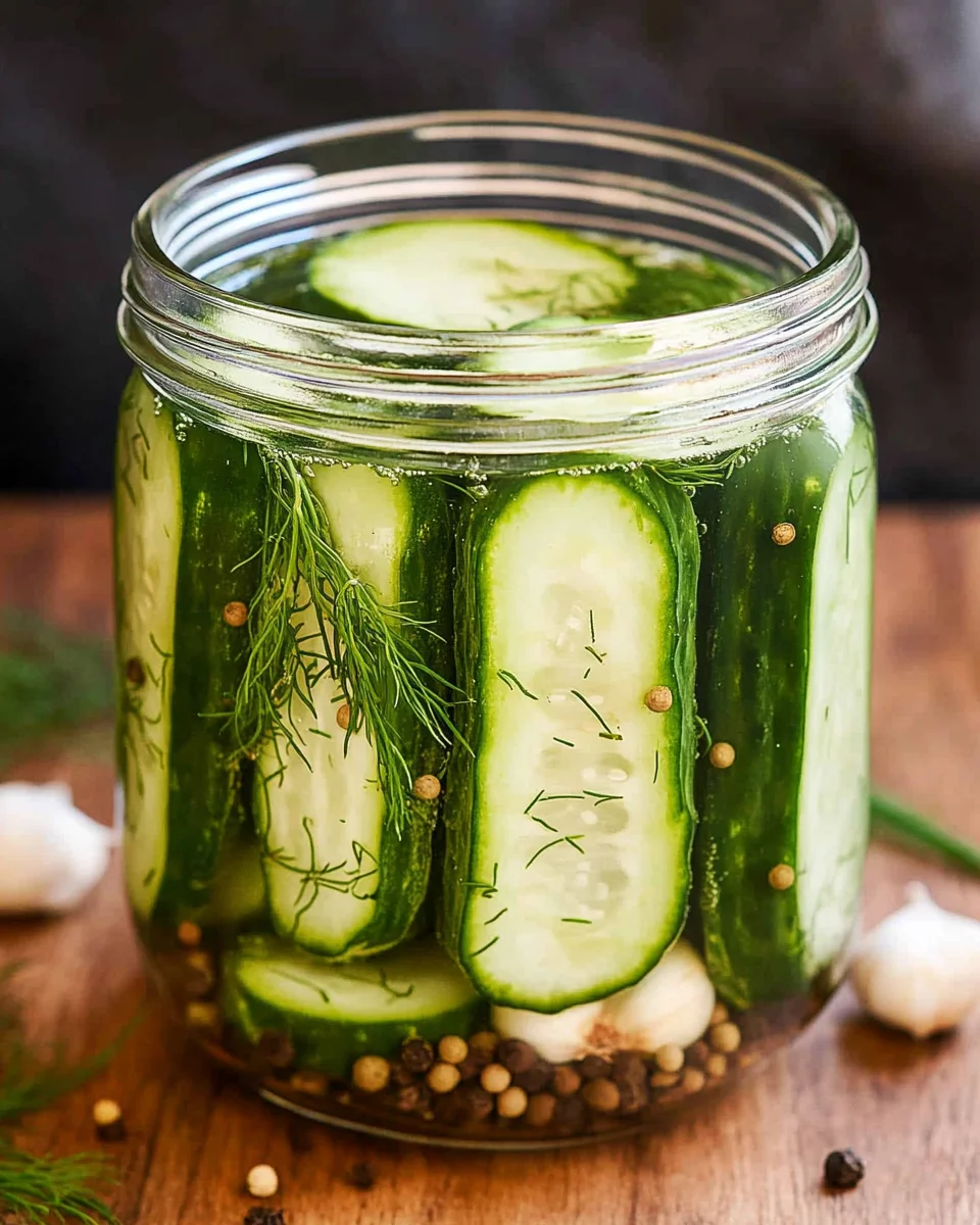 Overnight Refrigerator Dill Pickles