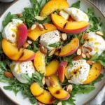 Peach Burrata Salad with Balsamic Drizzle