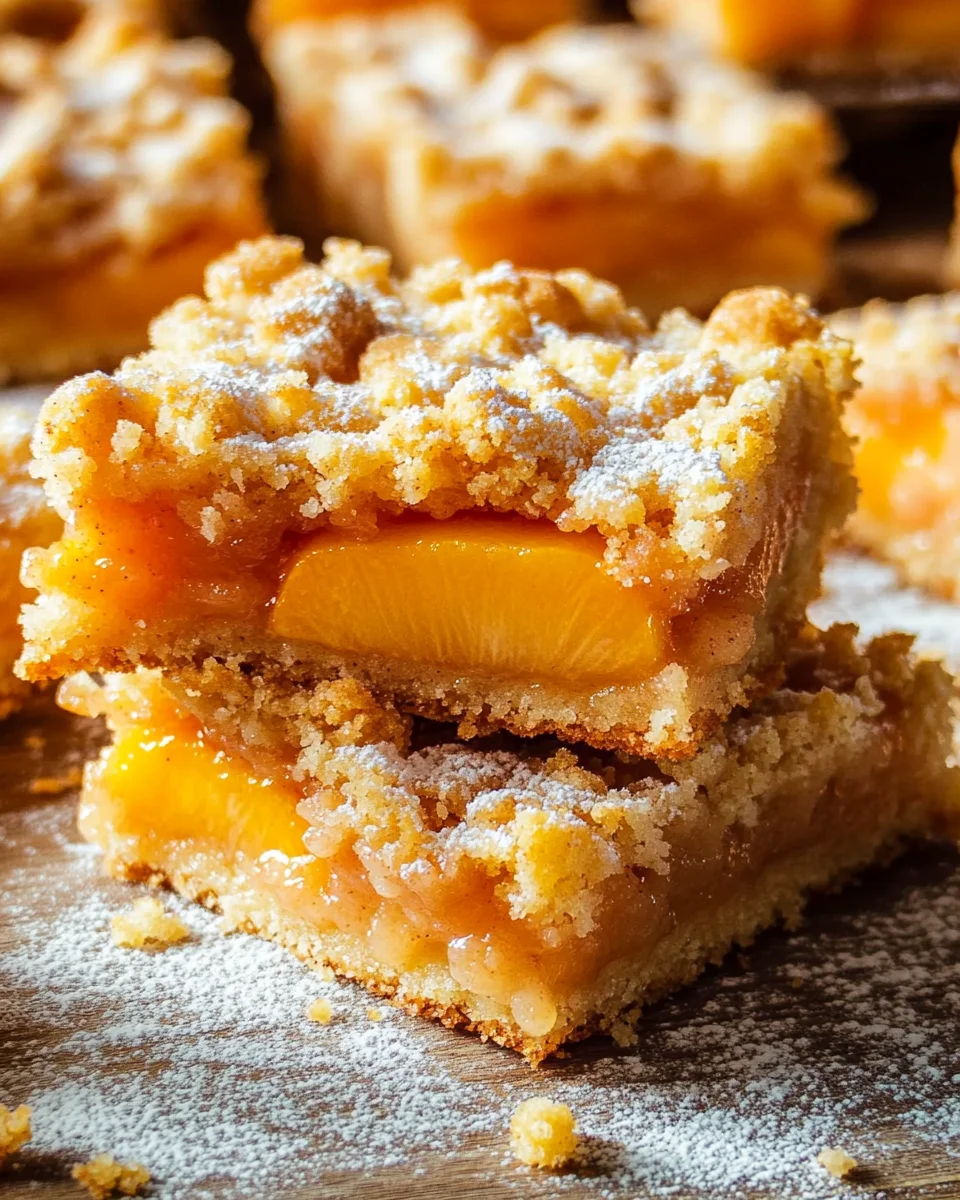 Peach Crumble Bars