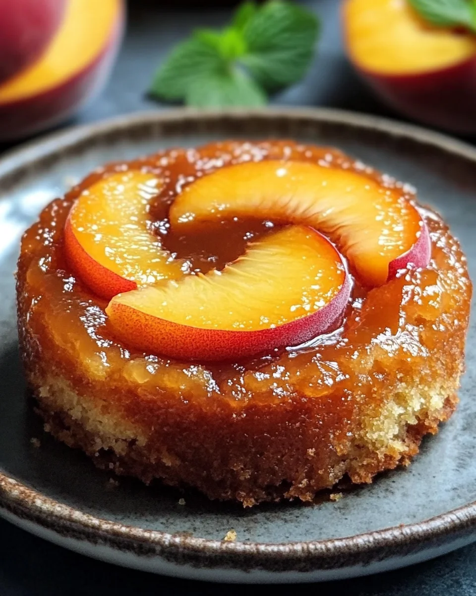 Peach Upside Down Mini Cakes