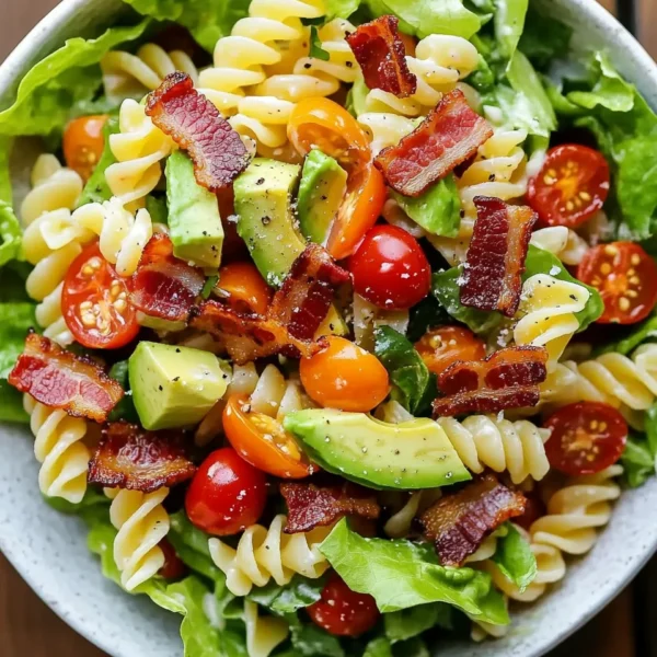 Quick Gluten Free Dairy Free BLT Pasta Salad