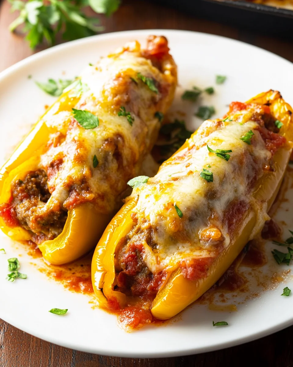 Sausage Stuffed Banana Peppers Recipe