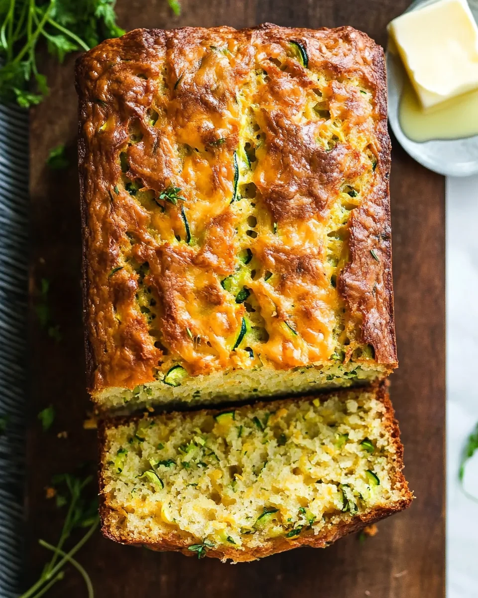 Savory Zucchini Cheddar Quick Bread