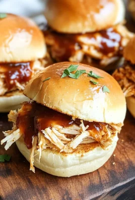 Shredded BBQ Chicken Sliders