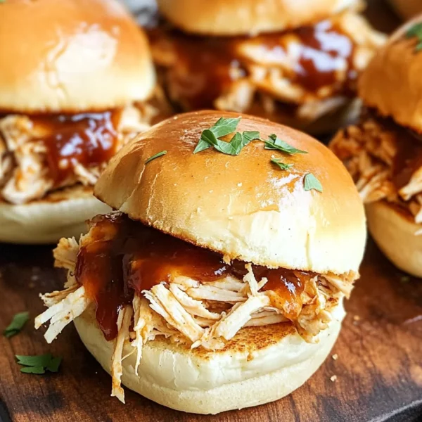Shredded BBQ Chicken Sliders