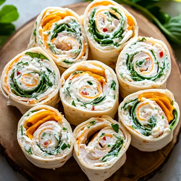 Smoked Turkey Pinwheels with fresh Herb Cream Cheese