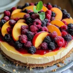Summer Berry and Peach Cheesecake Recipe