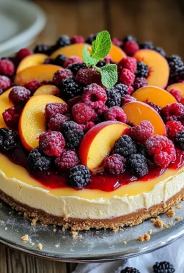 Summer Berry and Peach Cheesecake Recipe