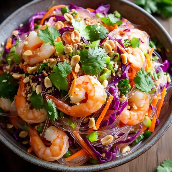 Thai Glass Noodle Salad with Peanut Dressing