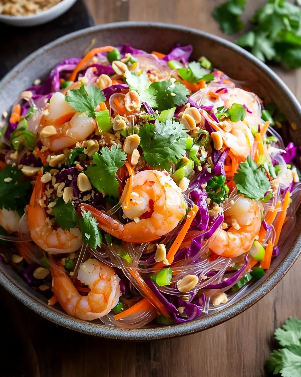 Thai Glass Noodle Salad with Peanut Dressing