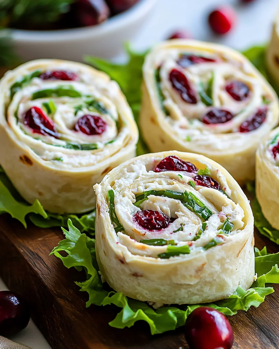 Turkey Cranberry Pinwheels